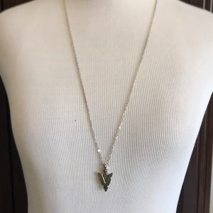 Long silver Arrowhead pendant